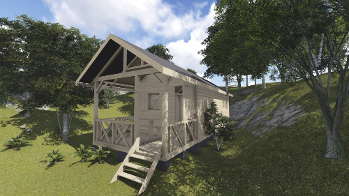 Photo du plan 3d de la cabanne Cottage (site : https://onclegustave.com/plan-abri-jardin/)