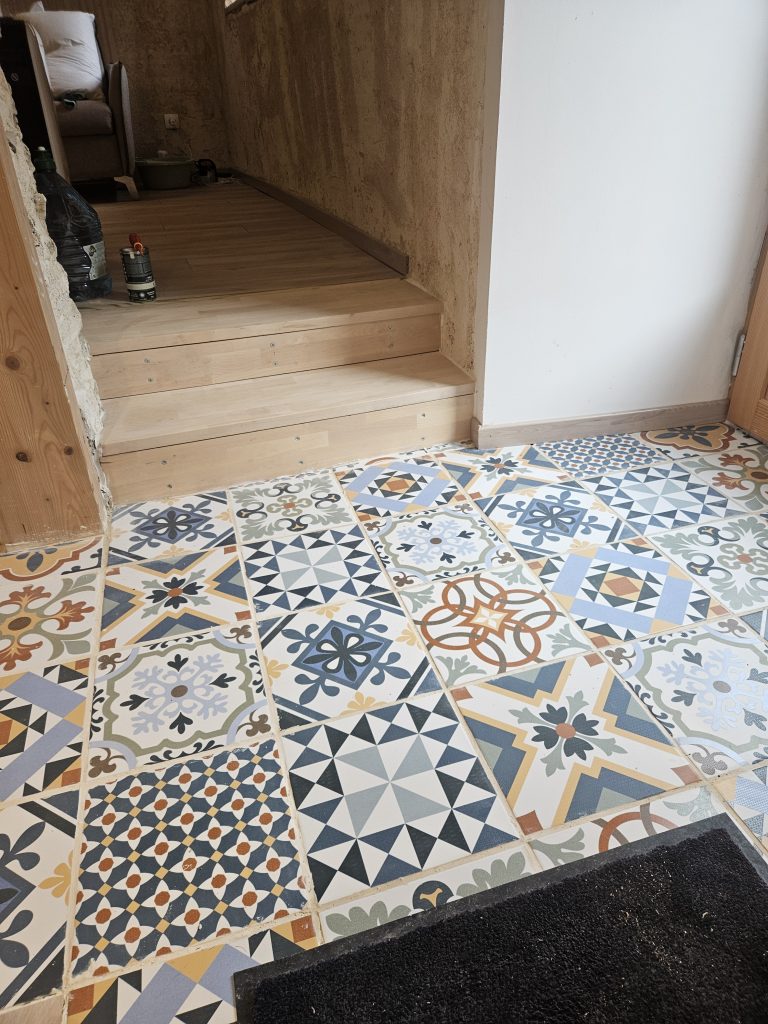 escalier bois (2 marches) sur mesure