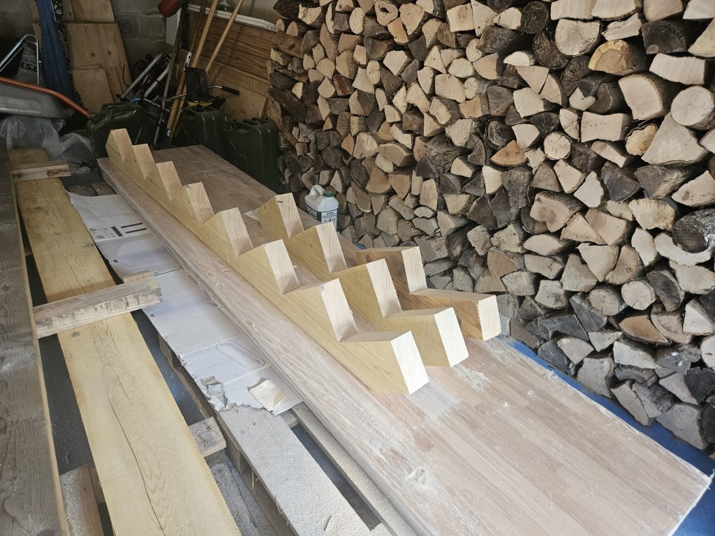 limon sur mesure en bois de 2,4 et 8 marches pour escaliers droits