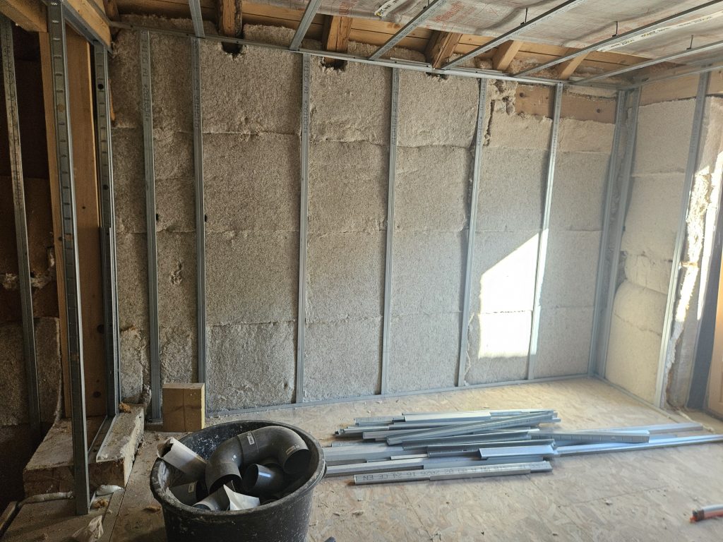Isolation des murs extérieurs en laine d bois et biofib trio